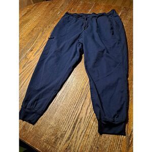 Med Couture Scrubs XL Blue Jogger Scrub Pants Drawstring Elastic Pockets 7710P